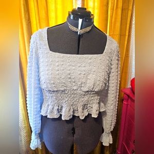 Glamorous baby blue stretch top L dolls kill